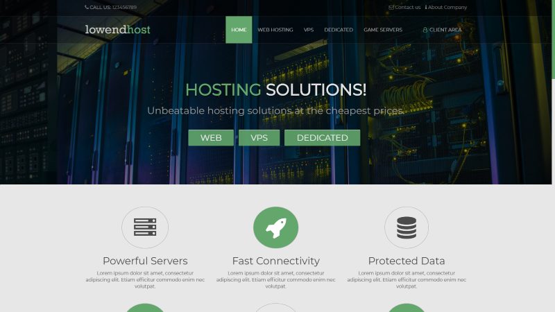 LowEndHost Blesta Theme