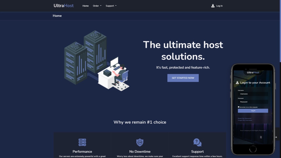 UltraHost blesta Theme