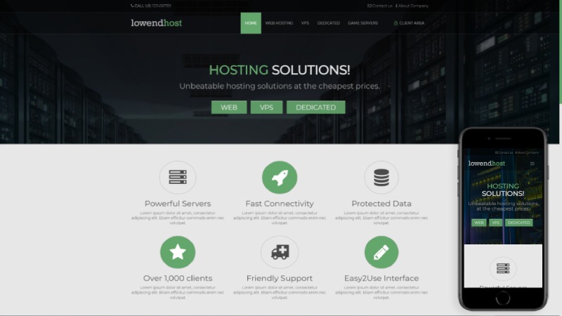 LowEndHost WHMCS Theme