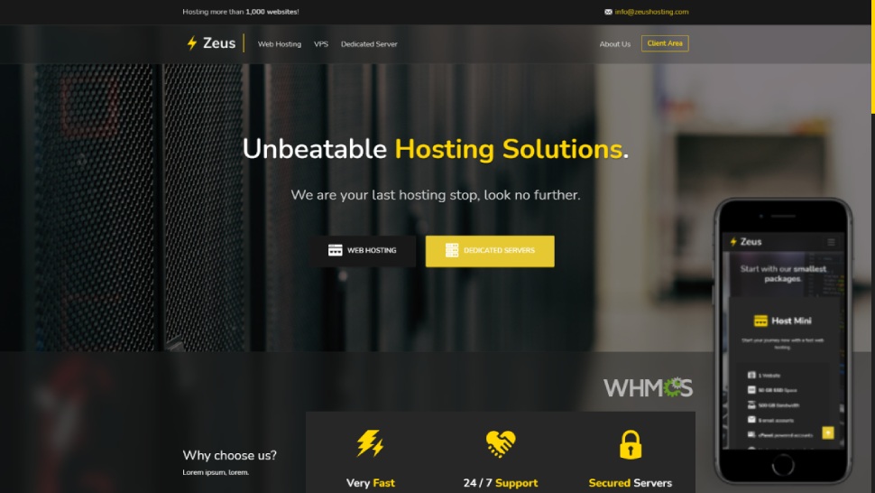 Zeus WHMCS Theme